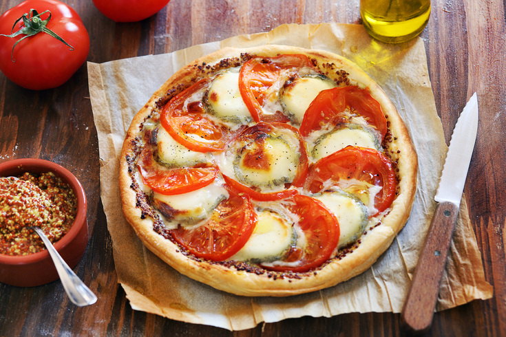 Recette tarte chèvre tomate moutarde