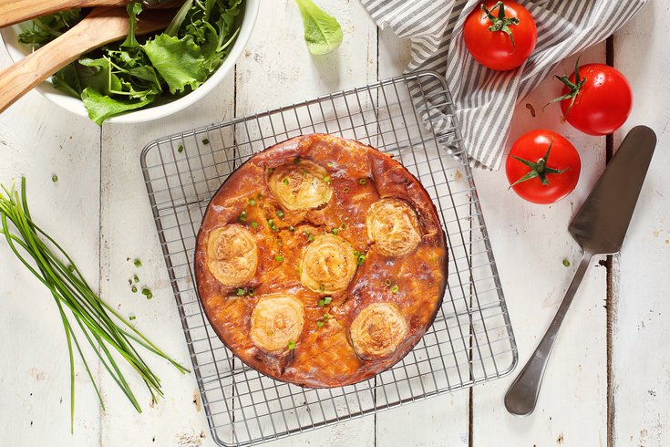 Recette quiche sans pâte chèvre et tomate Soignon