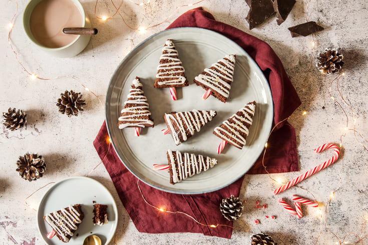 Recette brownies en sapin de noel au yaourt Soignon