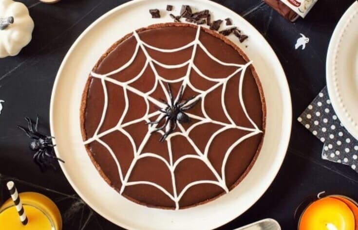 Recette tarte halloween crème dessert chocolat brebis Soignon