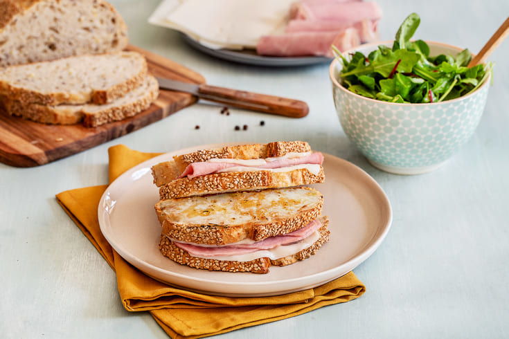 Recette croque au chèvre Soignon