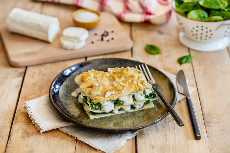 Lasagnes chèvre épinards Soignon