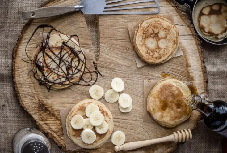 Pancakes aux yaourts de chèvre Soignon