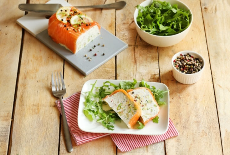 Terrine de chèvre frais et saumon fumé