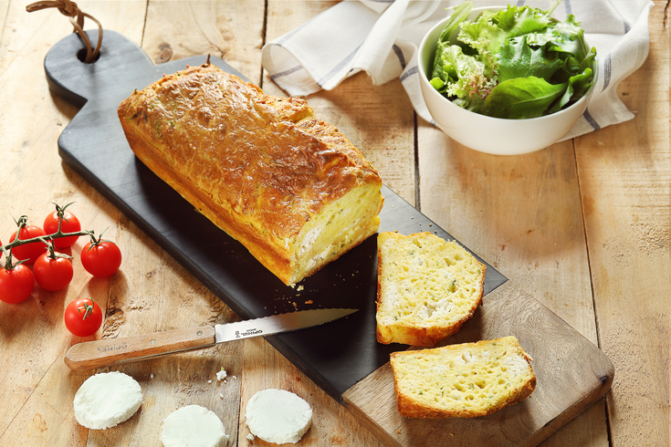 Cake courgette et chèvre frais Soignon