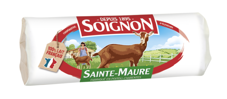 Comprendre les étiquettes : vue face bûche de chèvre Soignon