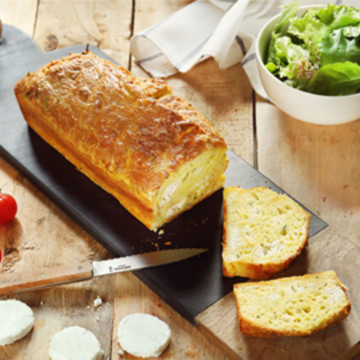 Cake courgette et chèvre frais Soignon