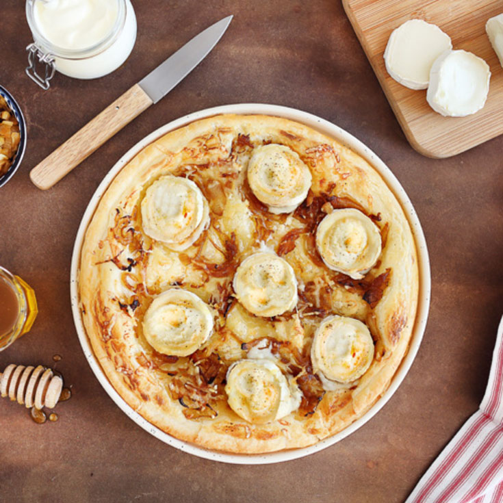 Recette bûche de chèvre : tarte chèvre miel