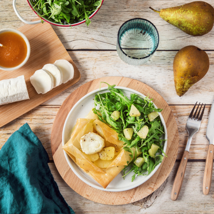 Brick de chèvre à la poire