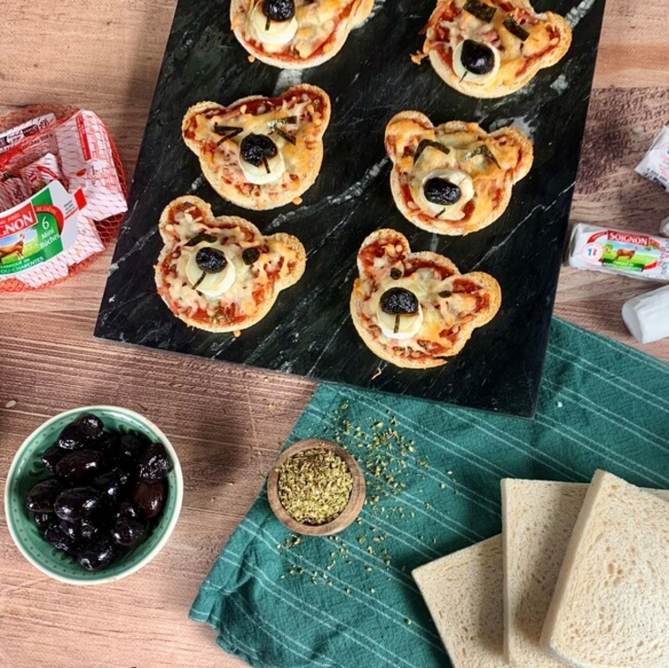 Mini pizzas oursons