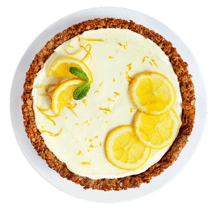 Tarte granola au yaourt de brebis citron