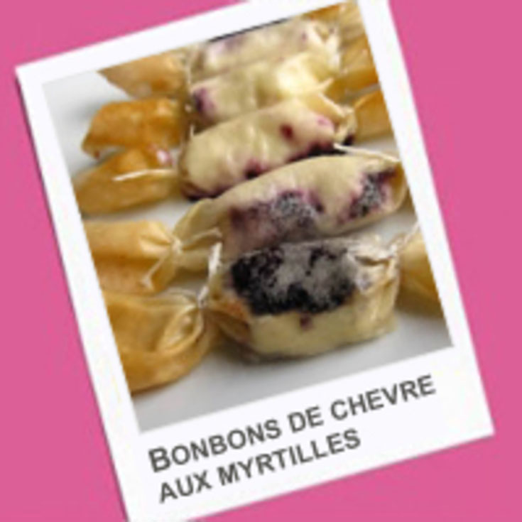 Bonbons de chèvre aux myrtilles