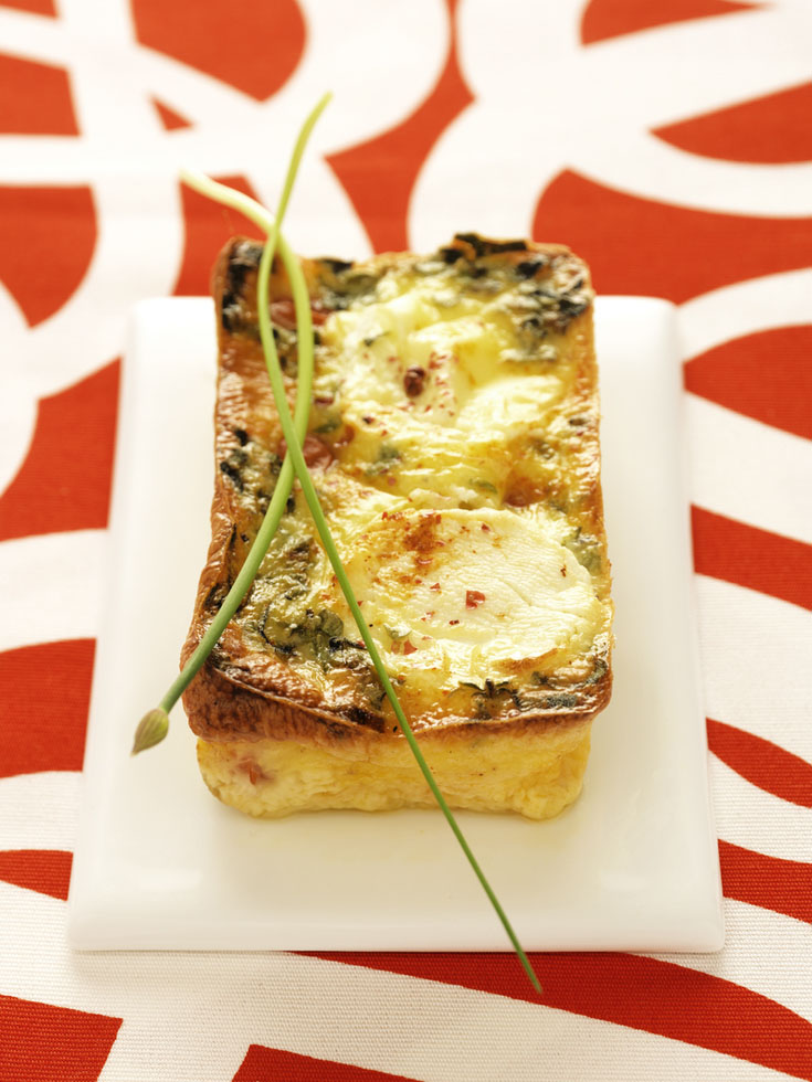 Clafoutis de chèvre et tomates cerise à l'origan