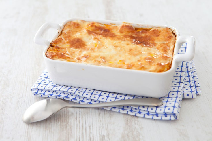 Gratin de canard au potimarron et chèvre frais