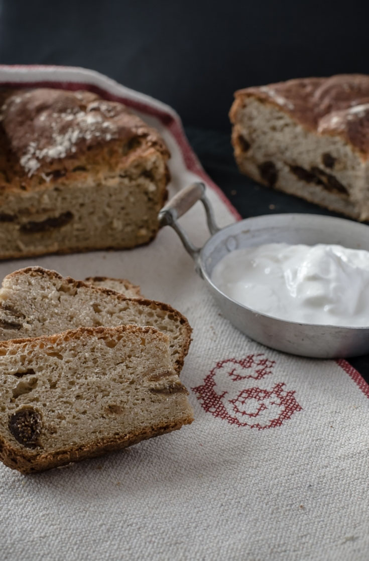 Pain au fromage blanc de chèvre et aux figues