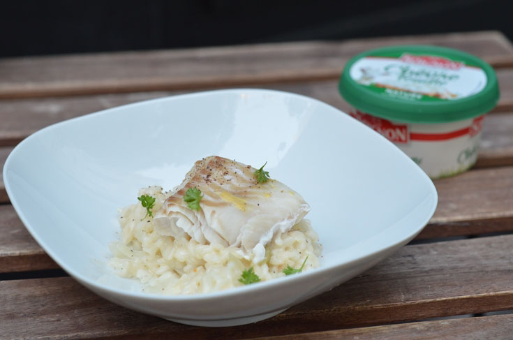 Roulé de poisson au fromage de chèvre fouetté