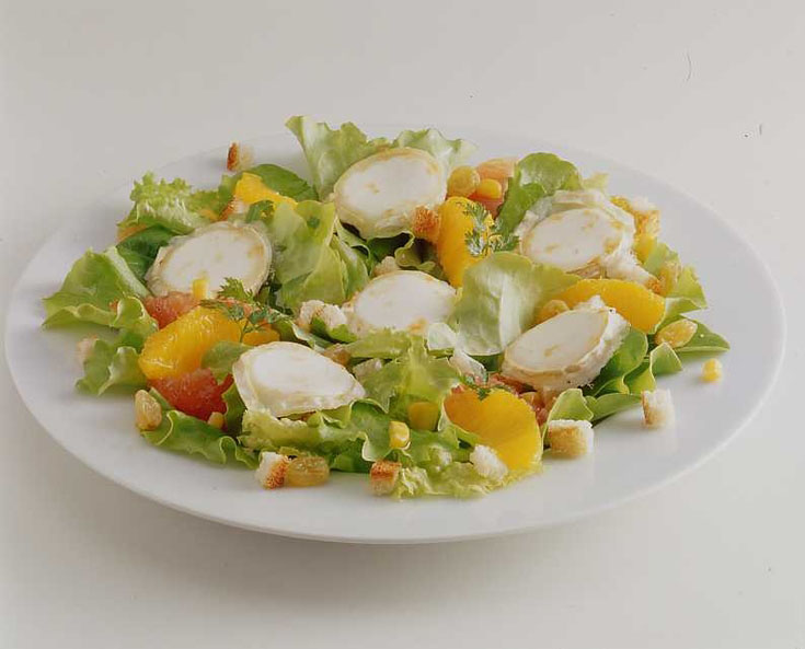 Salade de chèvre à l'orange et au pamplemousse