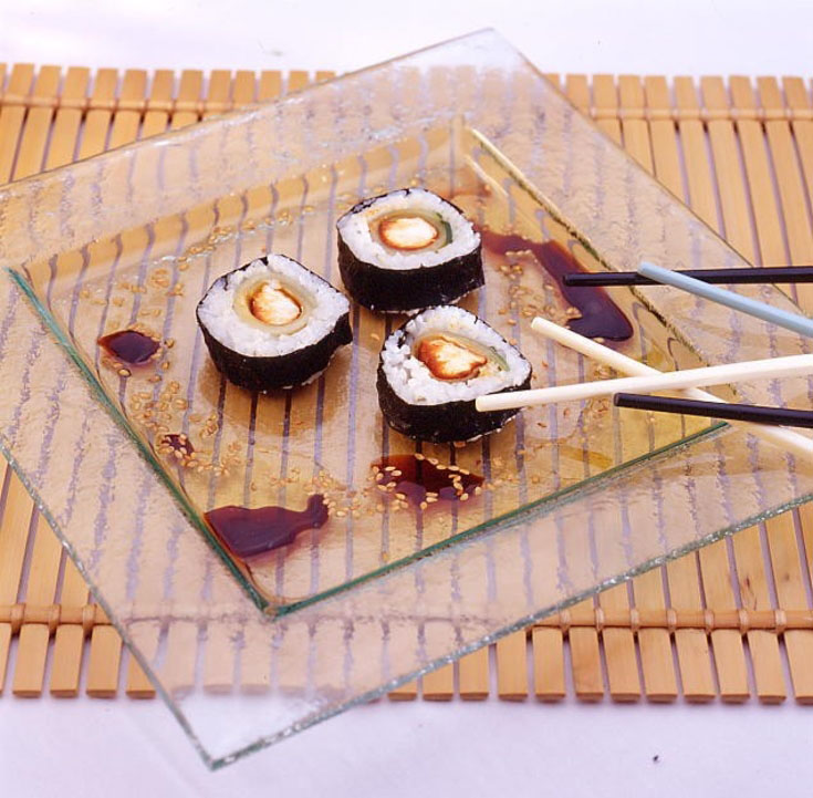 Sushi au chèvre au concombre