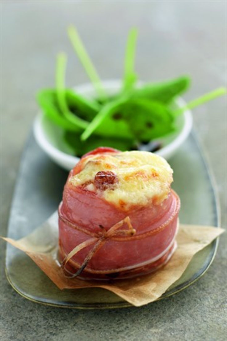 Sushis de chèvre gratiné de jambon cru