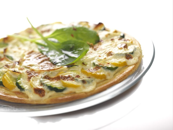 Tarte au chèvre, courgette et épinards
