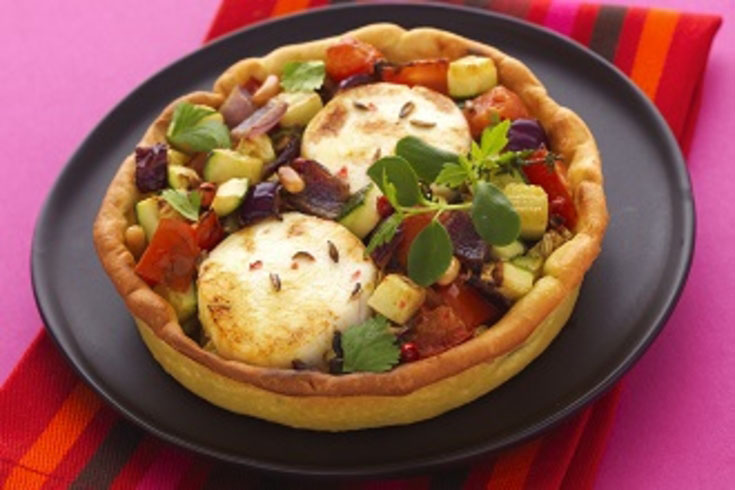 Tartelettes au chèvre et aux petits légumes