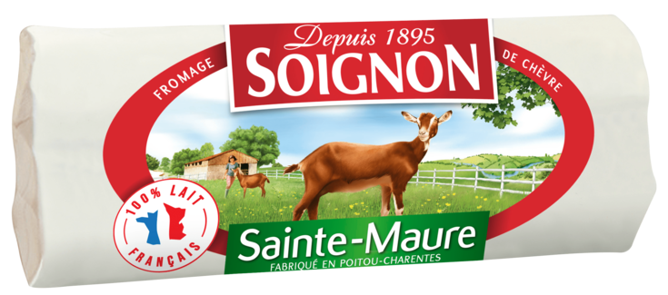Comprendre les étiquettes : vue face bûche de chèvre Soignon