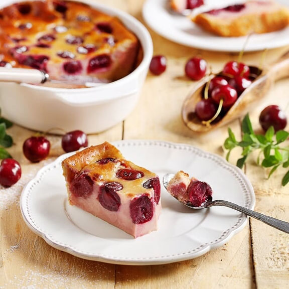 Clafoutis cerise au brassé nature au lait de brebis