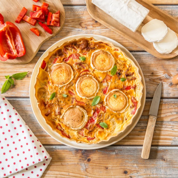 Quiche chèvre poivrons