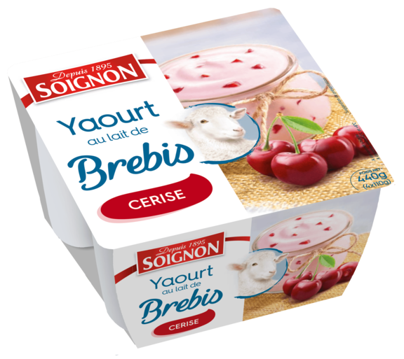 Yaourt brassé cerise au lait de brebis