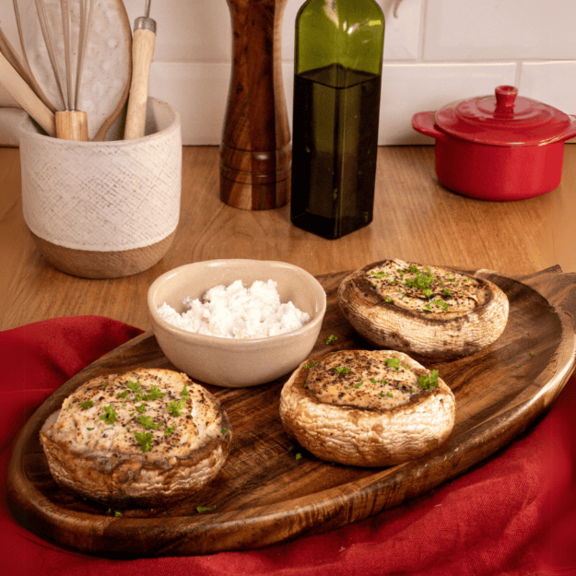 Champignons farcis au chèvre