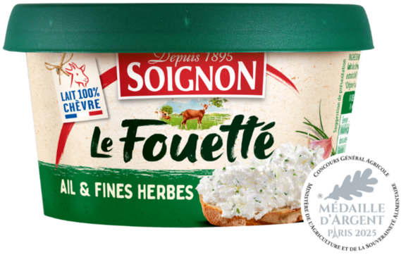 Le Fouetté de chèvre Ail et Fines Herbes 140g
