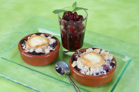 Crumble de fruits rouges au fromage de chèvre