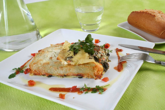 Lasagne au chèvre frais et épinards