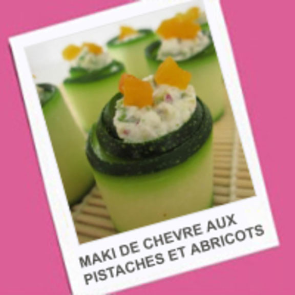 Maki de chèvre aux pistaches et abricot