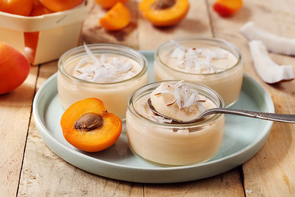 Panna Cotta au yaourt brassé abricot au lait de brebis