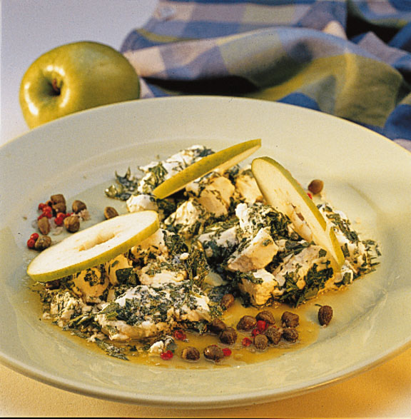 Tartare de chèvre aux pommes