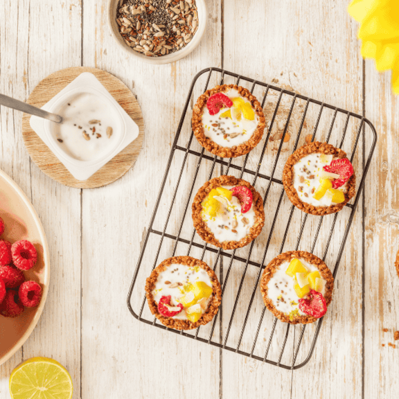 Tartelette granola au yaourt brassé 3 graines au lait de chèvre