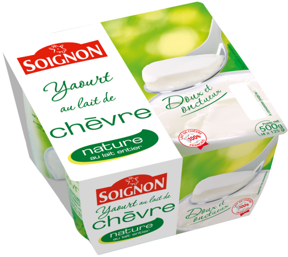 Yaourt nature au lait de chèvre — Yaourts Soignon