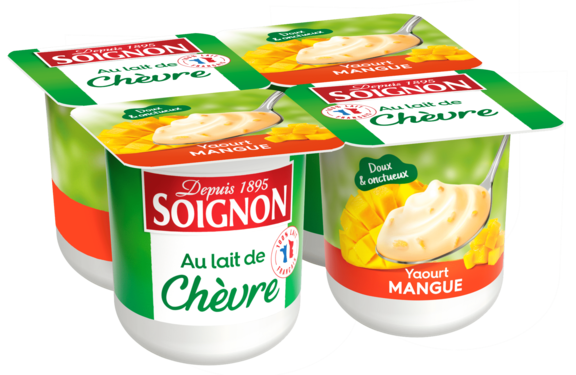 Yaourt brassé mangue au lait de chèvre