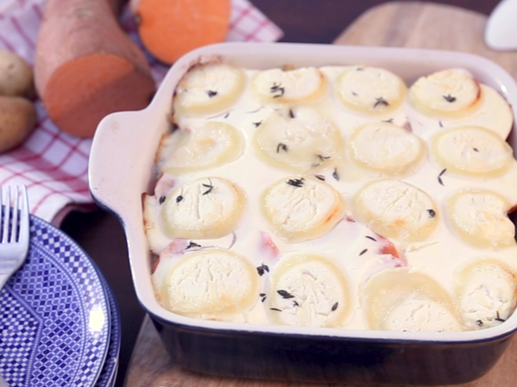 Recettes de réveillon : tartiflette au fromage de chèvre