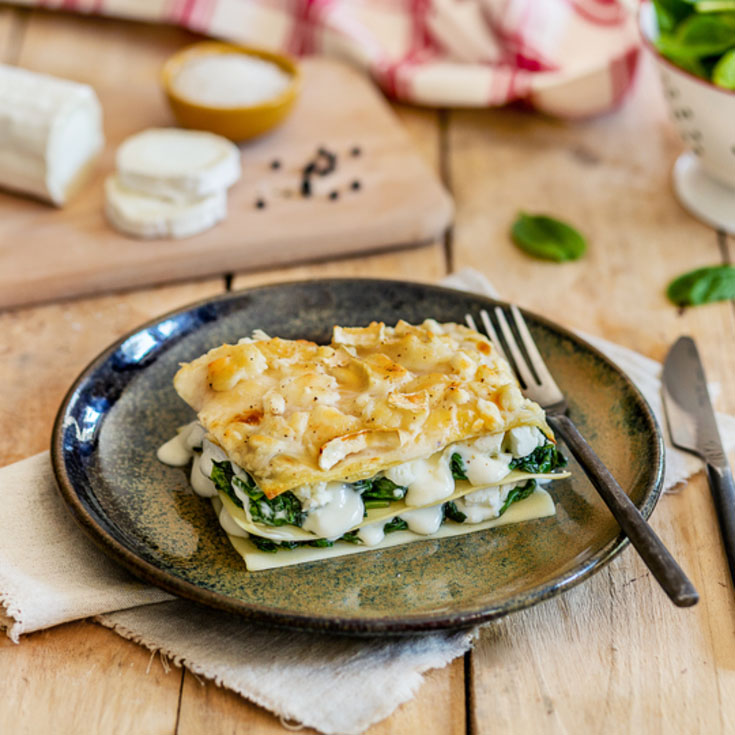 Lasagnes chèvre et épinards