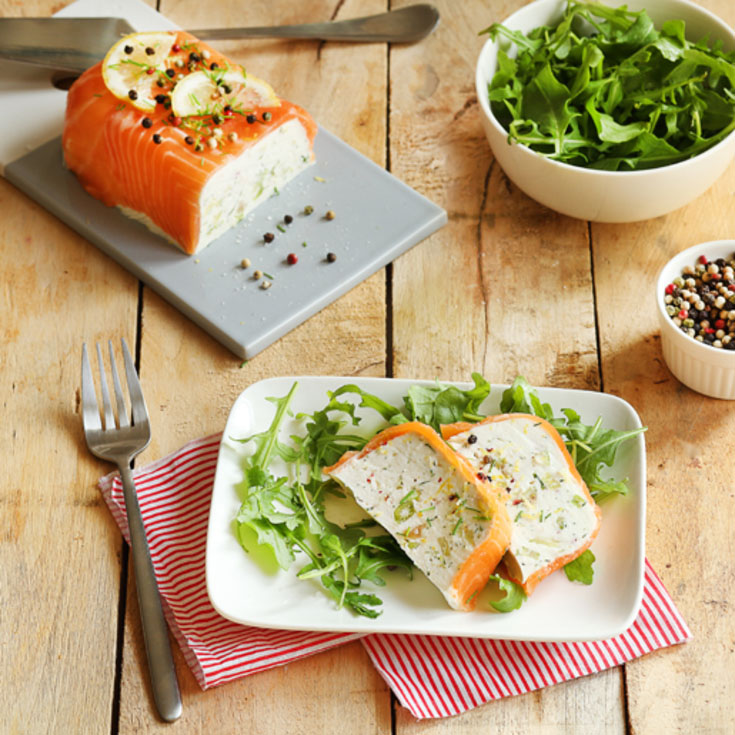 Terrine de chèvre frais et saumon fumé