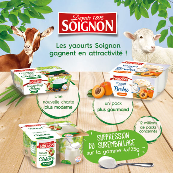 Les yaourts Soignon gagnent en attractivité!