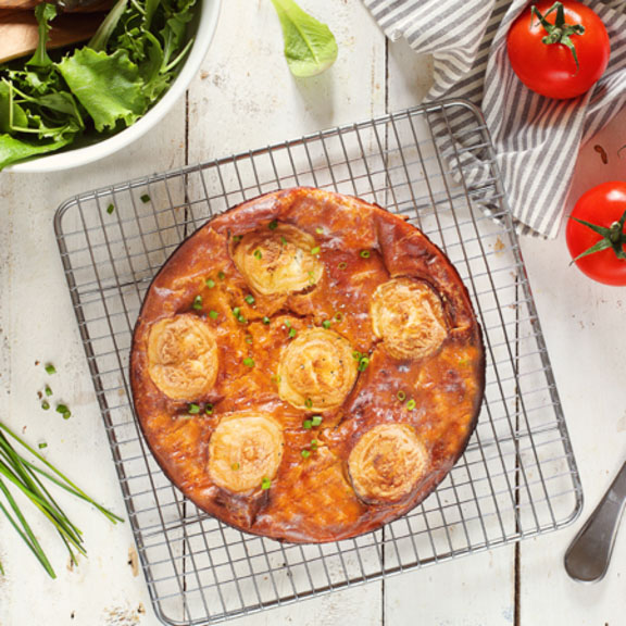 Quiche sans pâte au chèvre et à la tomate