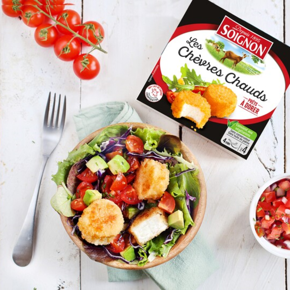 Salade au Chèvre chaud et salsa de tomates