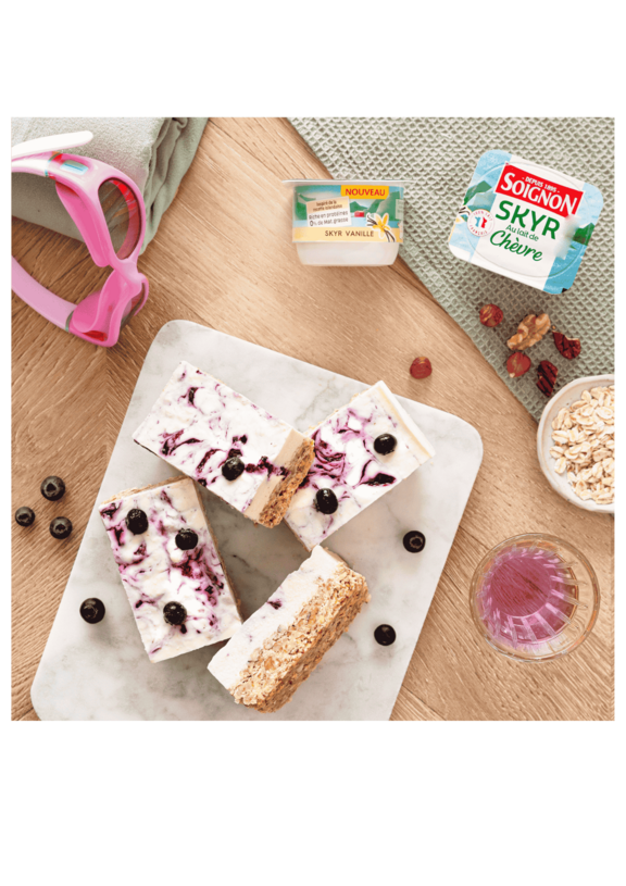 Barres glacées protéinées au skyr à la vanille au lait de chèvre
