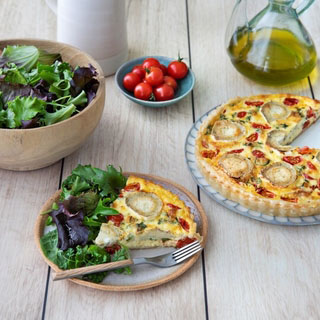 Quiche chèvre et aux tomates cerises