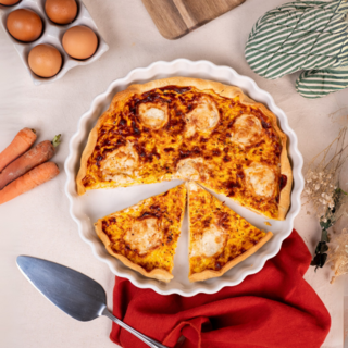 Quiche à la carotte et chèvre