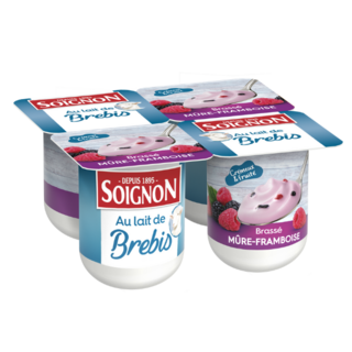 Le brassé mûres et framboises au lait de brebis