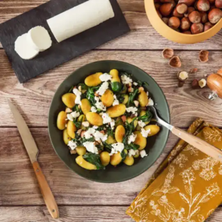 Gnocchis chèvre épinards